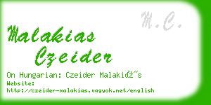 malakias czeider business card